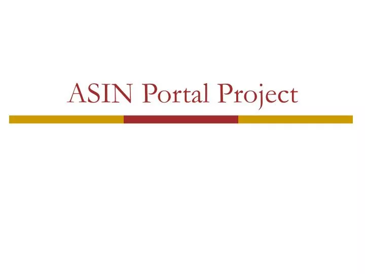 asin portal project