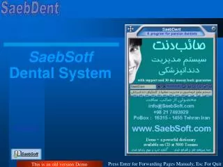 SaebSotf Dental System