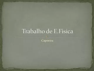 trabalho de e fisica
