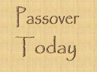 Ppt - The Passover Seder Powerpoint Presentation, Free Download - Id 