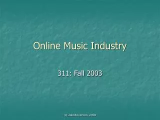 Online Music Industry