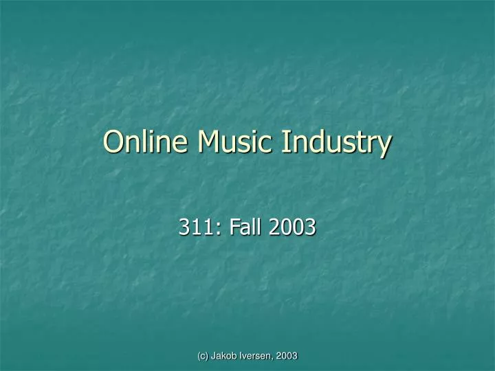 online music industry