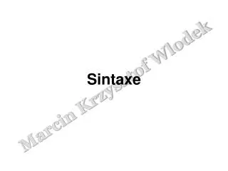 sintaxe