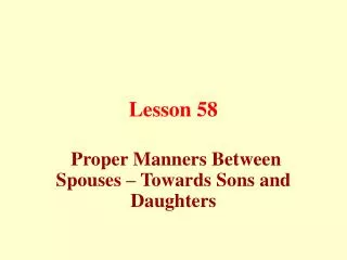 Lesson 58