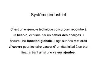 syst me industriel