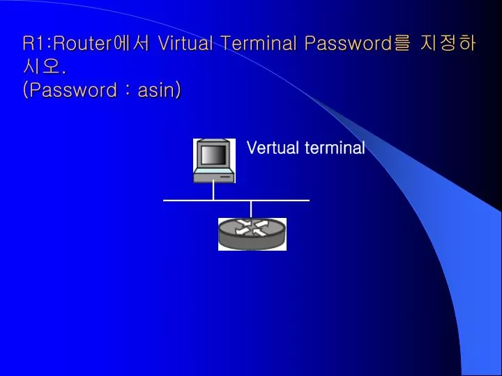 r1 router virtual terminal password password asin