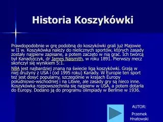 historia koszyk wki