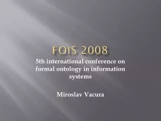 FOIS 2008