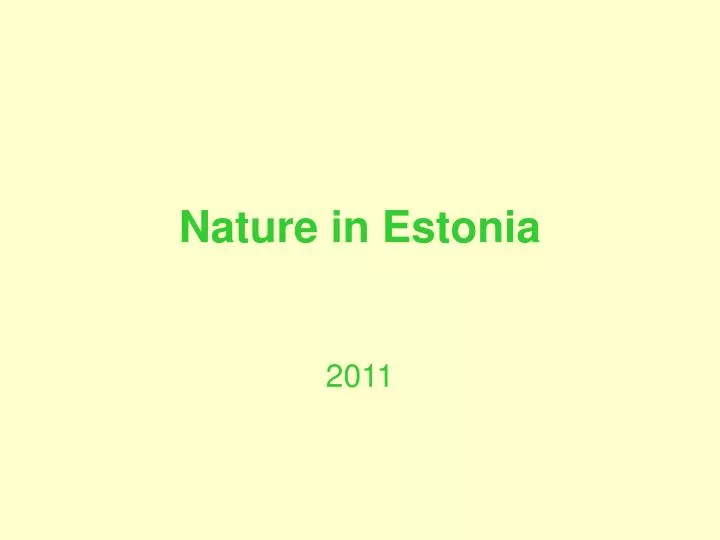 nature in estonia