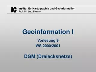 geoinformation i