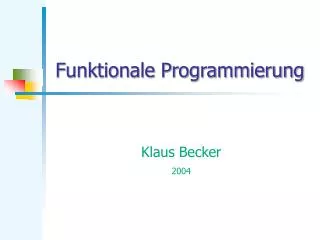 funktionale programmierung