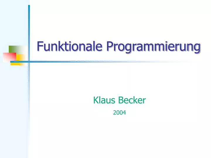 funktionale programmierung