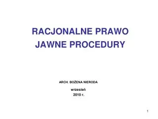 racjonalne prawo jawne procedury