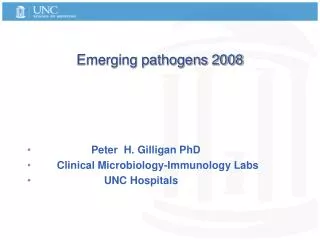 Emerging pathogens 2008