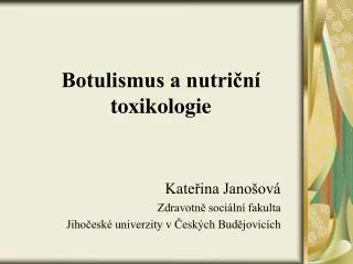 botulismus a nutri n toxikologie
