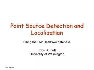 Point Source Detection and Localization