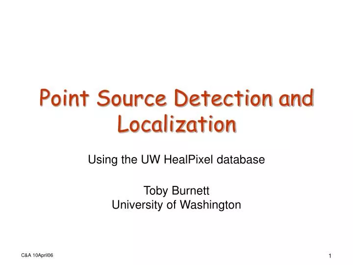 point source detection and localization
