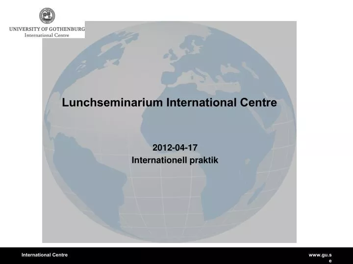 lunchseminarium international centre