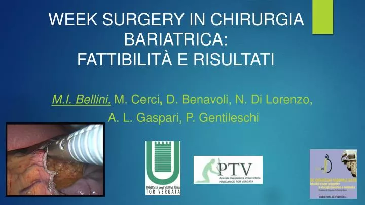 week surgery in chirurgia bariatrica fattibilit e risultati