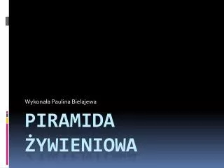 wykona a paulina bielajewa