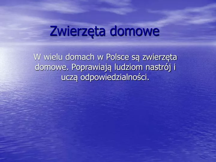 zwierz ta domowe