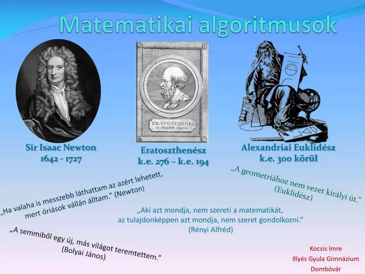 matematikai algoritmusok
