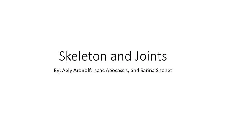 skeleton and joints