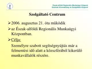 szolg ltat centrum