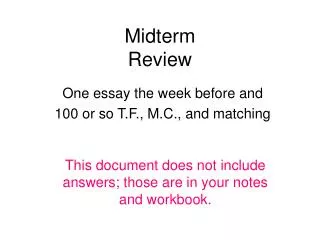 Midterm Review