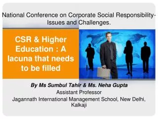 CSR &amp; Higher Education : A lacuna that needs to be filled