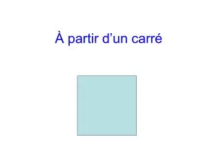 partir d un carr