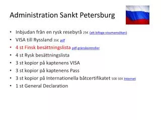 administration sankt petersburg