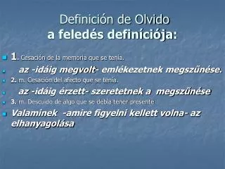 definici n de olvido a feled s defin ci ja