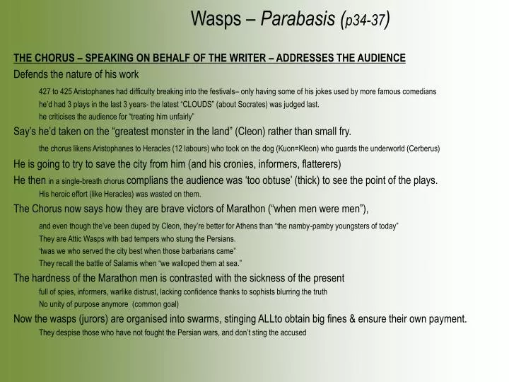 wasps parabasis p34 37