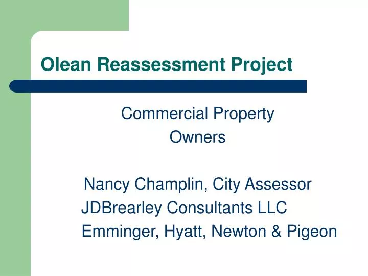 olean reassessment project