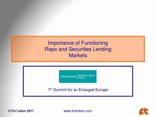 Importance of Functioning Repo and Securities Lending Markets