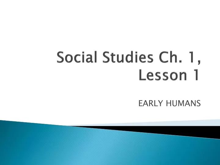 social studies ch 1 lesson 1