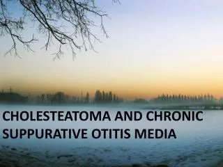 Cholesteatoma and chronic suppurative otitis media