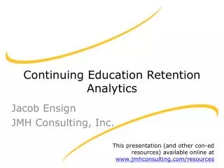 Continuing Education Retention Analytics