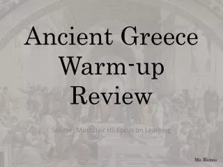 Ancient Greece Warm-up Review