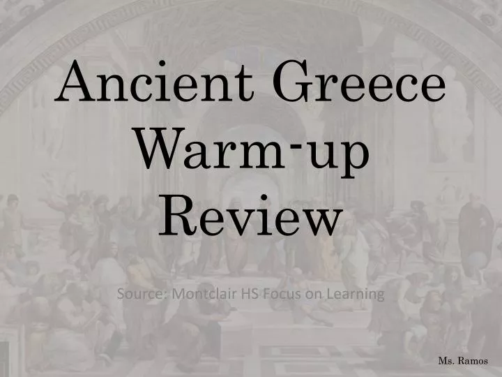 ancient greece warm up review