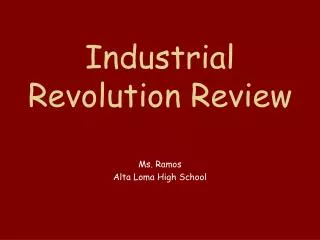 Industrial Revolution Review