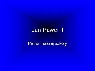 jan pawe ii