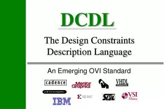 The Design Constraints Description Language