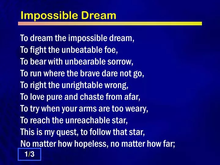 impossible dream
