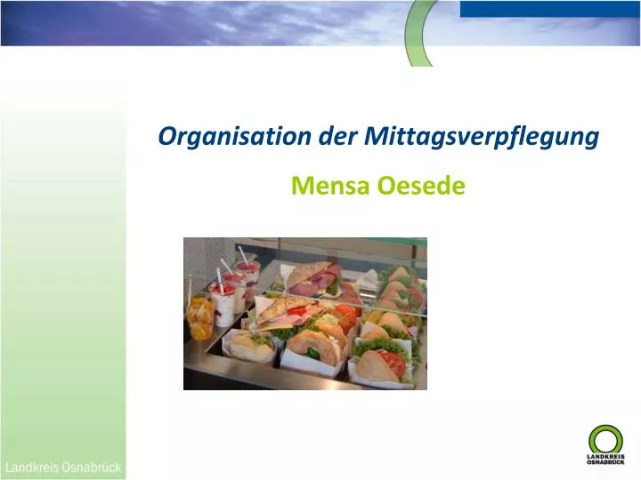 organisation der mittagsverpflegung