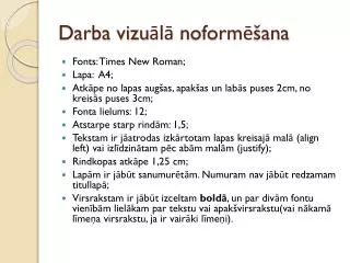 darba vizu l noform ana