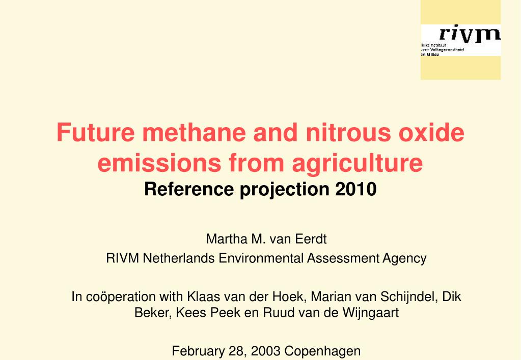 PPT - Future Projections of Methane and Nitrous Oxide Emissions from ...