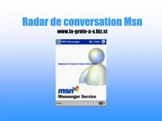 Radar de conversation Msn la-grole-a-x.st