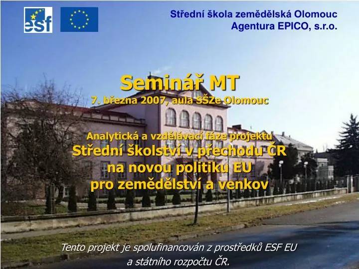 tento projekt je spolufinancov n z prost edk esf eu a st tn ho rozpo tu r